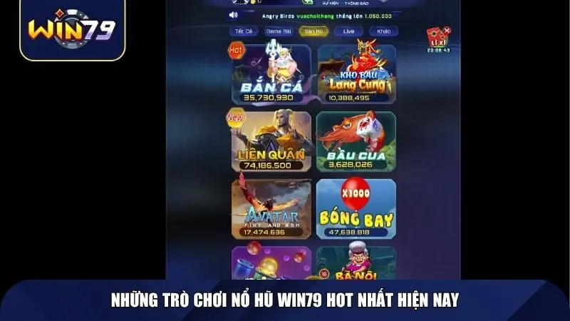 Những trò chơi nổ hũ Win79 hot nhất hiện nay