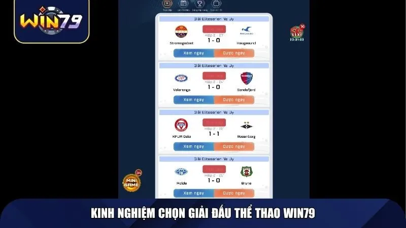 Kinh nghiệm chọn giải đấu thể thao Win79