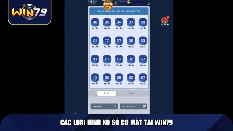 Các loại hình xổ số có mặt tại Win79